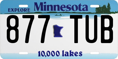 MN license plate 877TUB