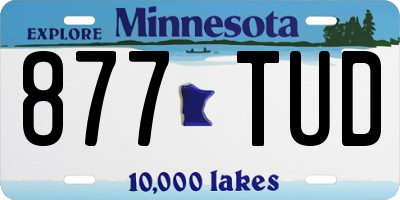 MN license plate 877TUD