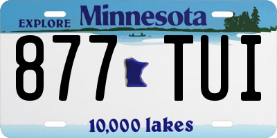 MN license plate 877TUI