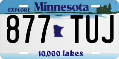 MN license plate 877TUJ