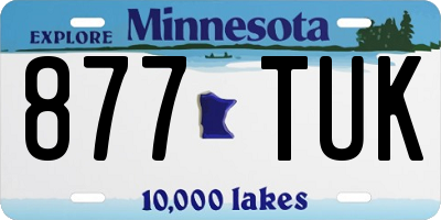 MN license plate 877TUK