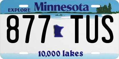 MN license plate 877TUS