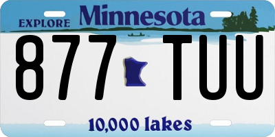 MN license plate 877TUU