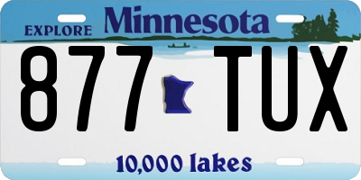 MN license plate 877TUX