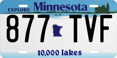 MN license plate 877TVF