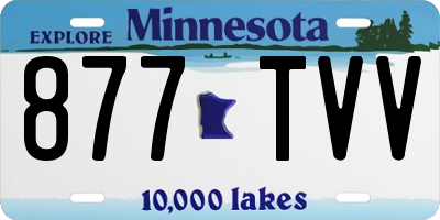 MN license plate 877TVV