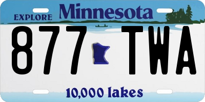 MN license plate 877TWA