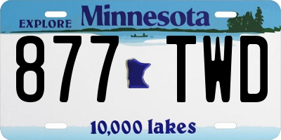 MN license plate 877TWD
