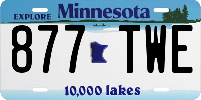 MN license plate 877TWE