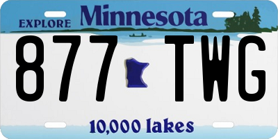 MN license plate 877TWG
