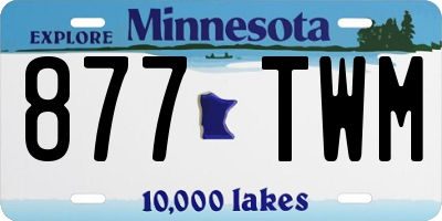 MN license plate 877TWM