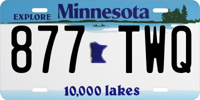 MN license plate 877TWQ