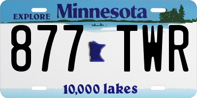 MN license plate 877TWR