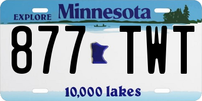 MN license plate 877TWT