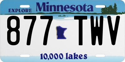 MN license plate 877TWV