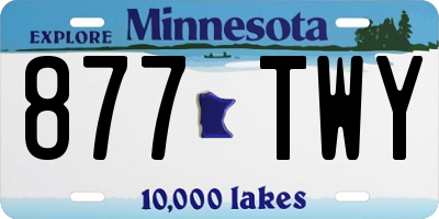 MN license plate 877TWY