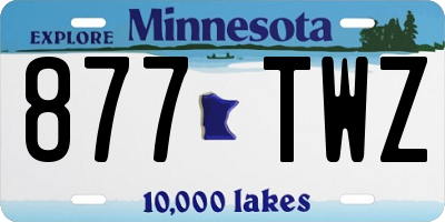 MN license plate 877TWZ