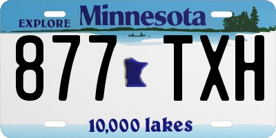 MN license plate 877TXH