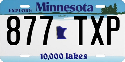 MN license plate 877TXP