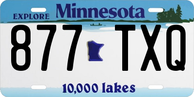 MN license plate 877TXQ