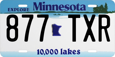 MN license plate 877TXR