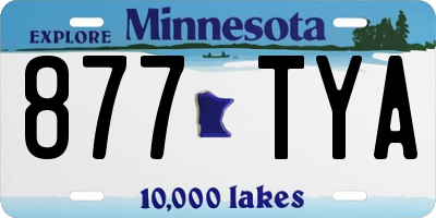 MN license plate 877TYA