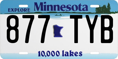 MN license plate 877TYB