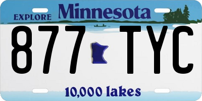 MN license plate 877TYC