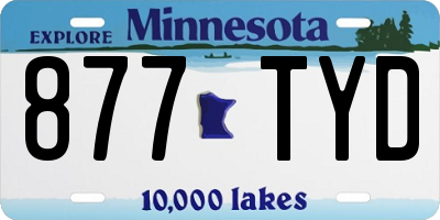 MN license plate 877TYD