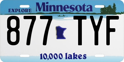 MN license plate 877TYF