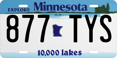 MN license plate 877TYS