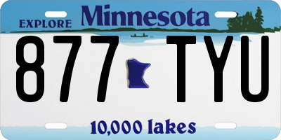 MN license plate 877TYU