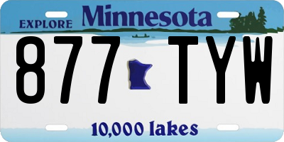 MN license plate 877TYW