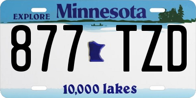 MN license plate 877TZD