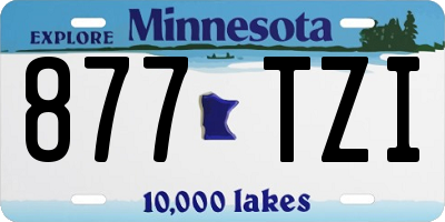 MN license plate 877TZI