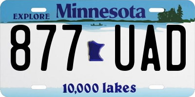 MN license plate 877UAD