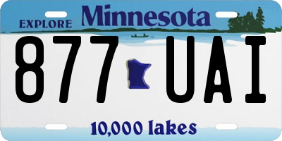 MN license plate 877UAI