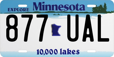 MN license plate 877UAL