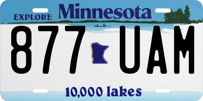 MN license plate 877UAM