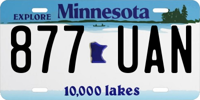 MN license plate 877UAN