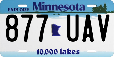 MN license plate 877UAV