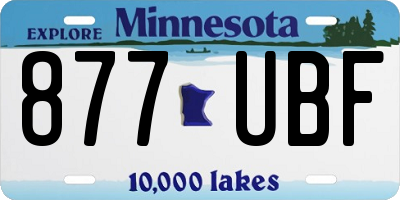 MN license plate 877UBF