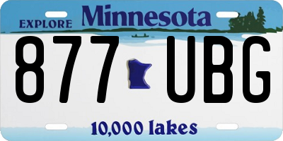 MN license plate 877UBG