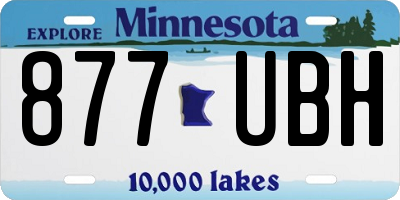 MN license plate 877UBH