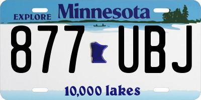 MN license plate 877UBJ