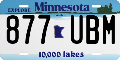 MN license plate 877UBM