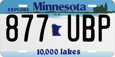 MN license plate 877UBP