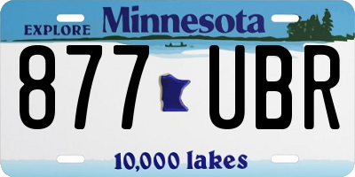 MN license plate 877UBR