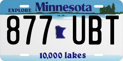MN license plate 877UBT