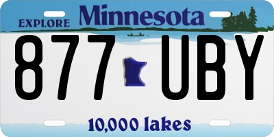 MN license plate 877UBY